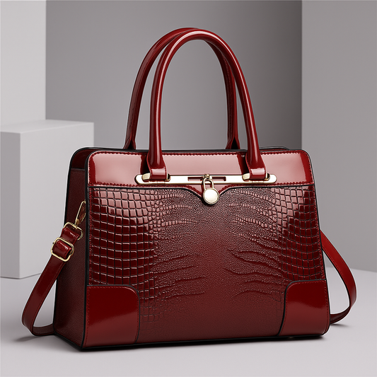 Soren | Croc-Embossed Handbag
