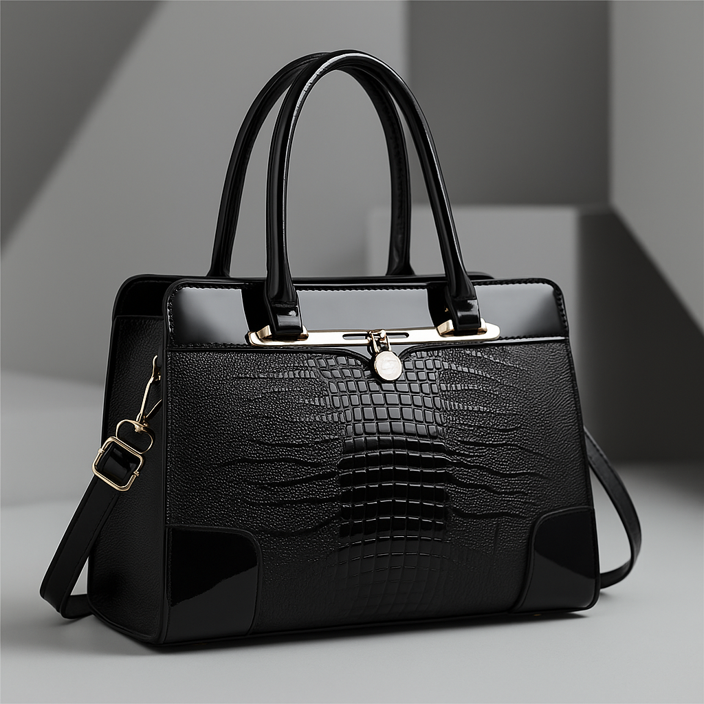 Soren | Croc-Embossed Handbag