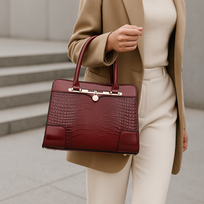 Soren | Croc-Embossed Handbag