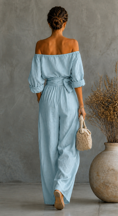 Maria | Linen-Effect Jumpsuit