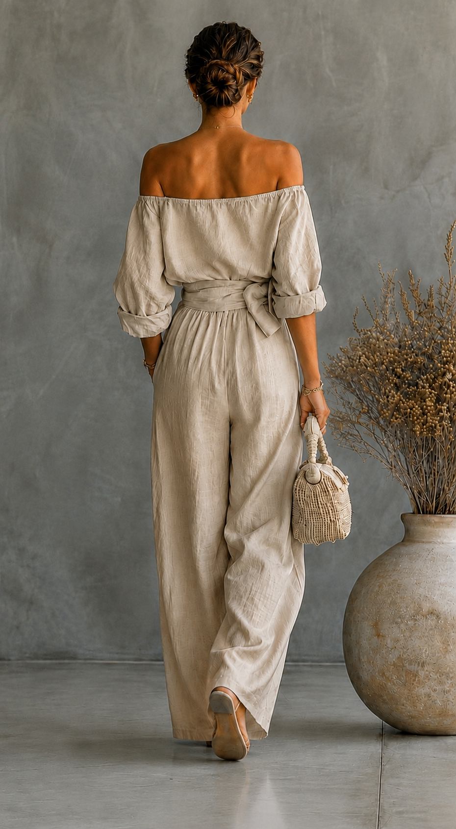 Maria | Linen-Effect Jumpsuit