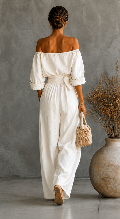 Maria | Linen-Effect Jumpsuit