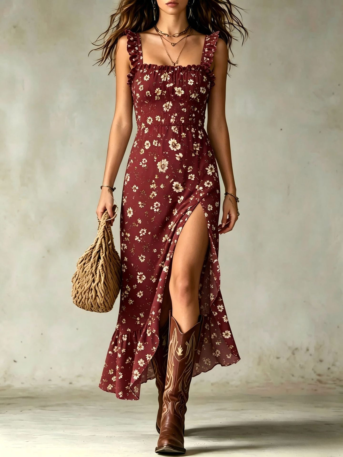 Elodie | Smocked Floral Maxi Dress