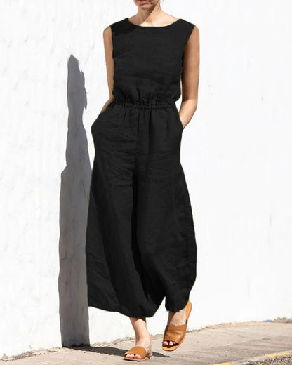 Wide Leg Long Jumpsuit