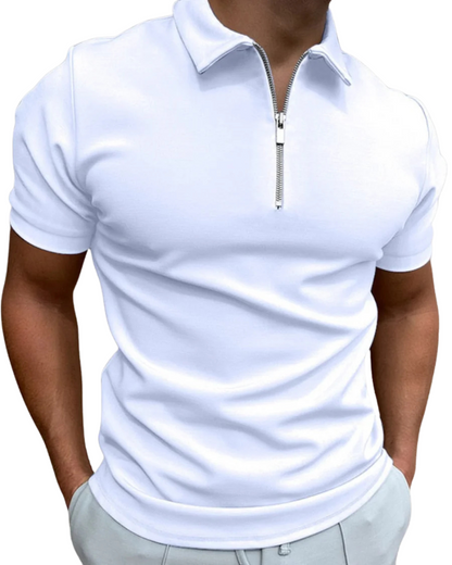 Zip Polo Shirt with a Modern Edge